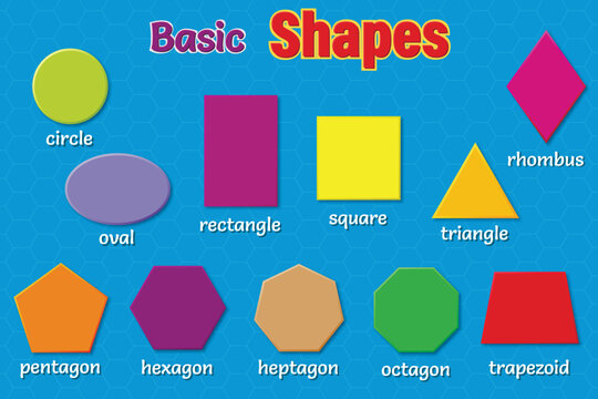 Basic Shapes. School. Kids. Vector illustration.