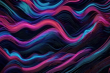 Luminous neon waves of the future