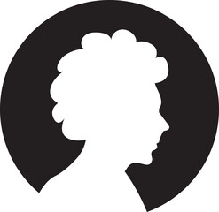 Silhouette Man in Circle Illustration