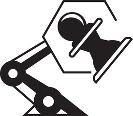 Robotic Arm Holding Chess Icon
