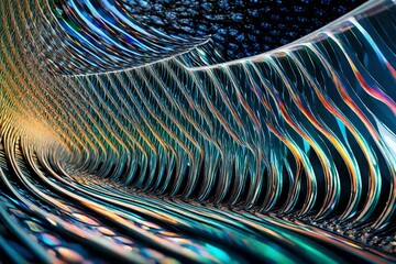 Liquid crystal waves refracting in a surreal prism