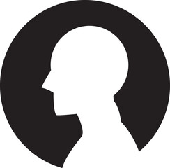 Silhouette Man in Circle Illustration