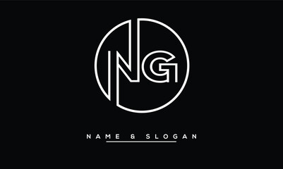 NG,  GN, N,  G  Abstract  Letters  Logo  Monogram