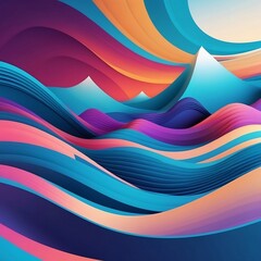 Abstract background with colorful waves and patterns