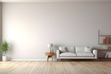 Fototapeta na wymiar 3d render illustration of Interior with sofa and armchair - Ai Generated