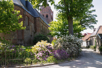 Medieval church - Piterkerk, in the village of Grou in Friesland.
