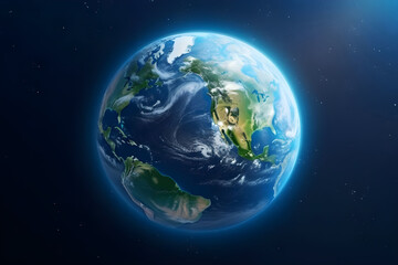 Obraz na płótnie Canvas Planet Earth in space - Ai Generated