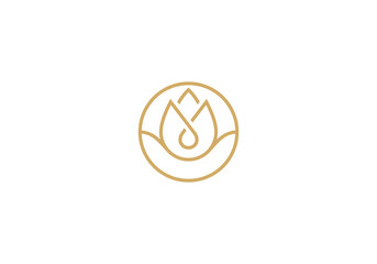 flower lotus logo. luxury spa beauty design template.