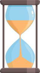 Fototapeta premium Rapid sand clock icon cartoon vector. Design image. Loading game
