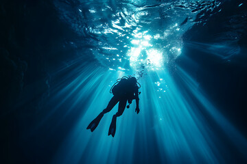 Tiefe Entdeckungen: Faszinierende Szenen von Tauchern unter Wasser, eingefangen in aufregenden Momenten der Unterwasserforschung und Abenteuerlust