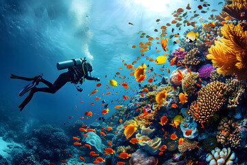 Tiefe Entdeckungen: Faszinierende Szenen von Tauchern unter Wasser, eingefangen in aufregenden Momenten der Unterwasserforschung und Abenteuerlust