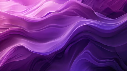 Foto op Canvas An elegant abstract background of purple waves with a silk-like texture. © Irina