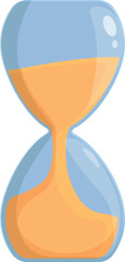 Sand clock glass icon cartoon vector. Sandglass timer. Dial image speed