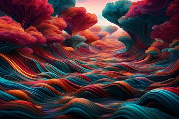 Ephemeral waves of color in a digital wonderland