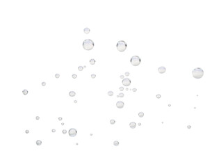 air bubbles on white background