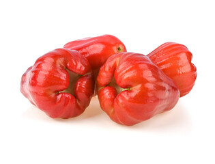 Rose apple or chomphu thai fruit isolated on white background