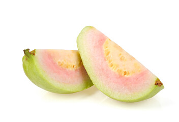 Fresh red guava , Guava fruit isolated on white background.