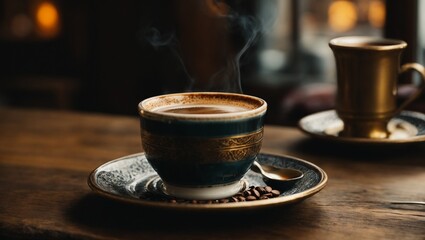 Fototapeta premium cup of coffee on the table