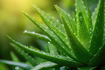 The lush greenery and soothing essence of an Aloe Vera plant