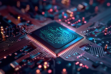 AI Cloud Networking, Crypto, AI, Firewall Network Security, Artificial Intelligence, Cyber Security, Cloud Managed, Circuit Board, AI Generated Art for Business and Technology