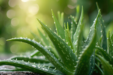 The lush greenery and soothing essence of an Aloe Vera plant