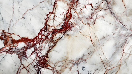 Red and white marble texture in natural pattern with high resolution for background