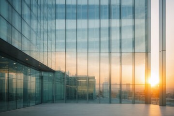 modern office interior and sunlight