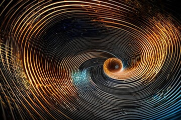 Hypnotic spirals of light in a digital vortex