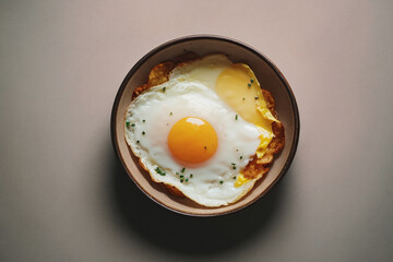 fried eggs breakfast background - obrazy, fototapety, plakaty