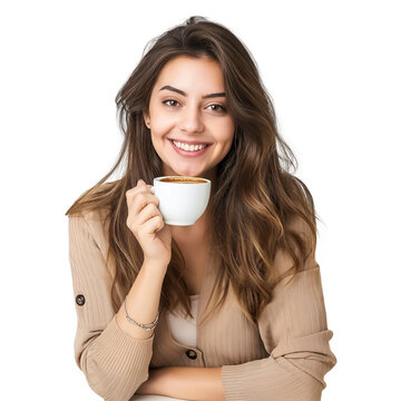 MULHER TOMANDO CAF&Eacute; 