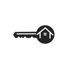 Home key icon isolated on white background from construction collection. 