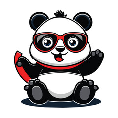 Panda graphic vector EPS