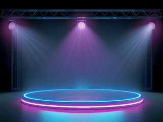 stage with spotlight