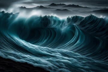 Fototapeta premium Eerie and mesmerizing ethereal waves