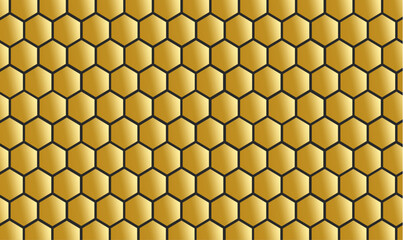 pattern with golden honeycomb