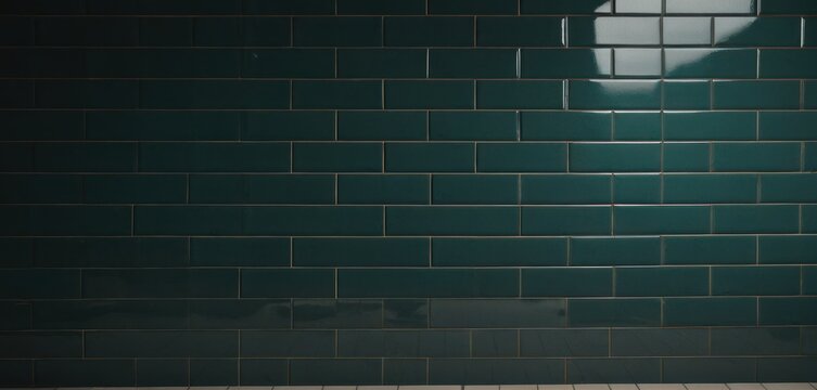  a green tiled wall in a bathroom with a urinal in the middle of the wall and a white tiled floor in the middle of the wall and a white tiled floor.