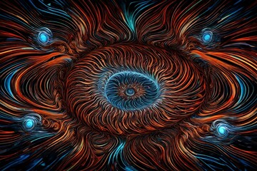 Hypnotic swirls of luminescent energy