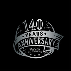 140 years anniversary design template. 140th logo. Vector and illustration.