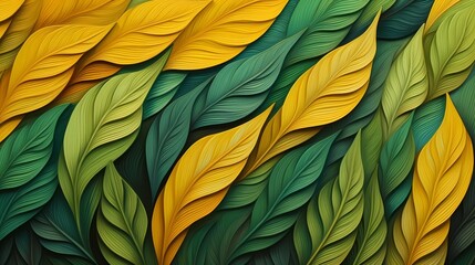 seamless background picture with leaf pattern, leaves, trees, tree branches