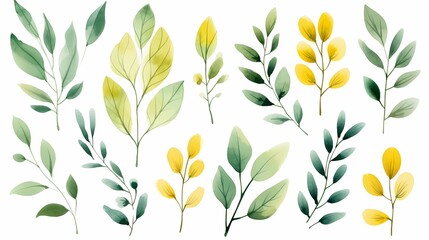 seamless background picture with leaf pattern, leaves, trees, tree branches