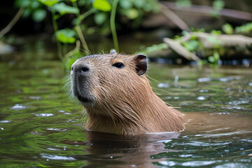 Capybara - South America - The world's largest rodent, known for its semi-aquatic lifestyle and sociable behavior. They are hunted for their meat and threatened by habitat loss