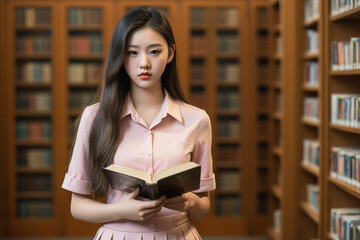 A lady in the library