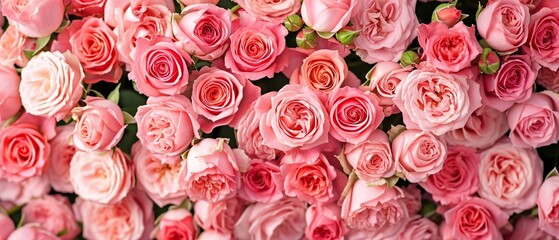 Captivating Array of Blushing Pink Roses: A Symbol of Elegance, Romance, and the Timeless Beauty of Nature.