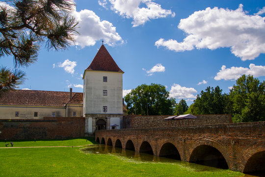 Bridge and gate of Sarvar castle in Hungary