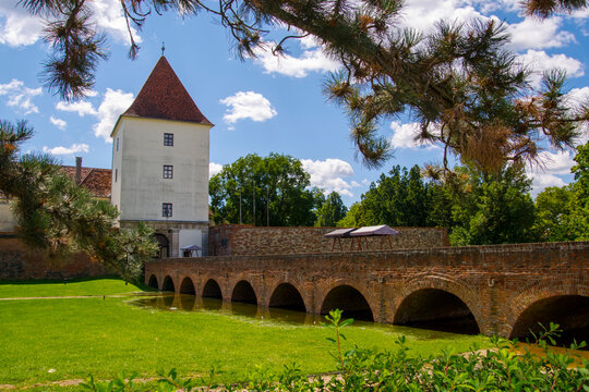 Bridge and gate of Sarvar castle in Hungary