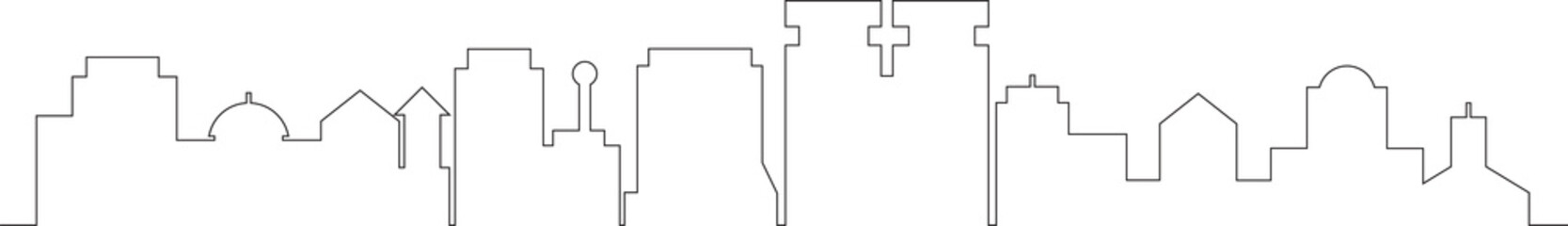 City Skyline Line Illustration
