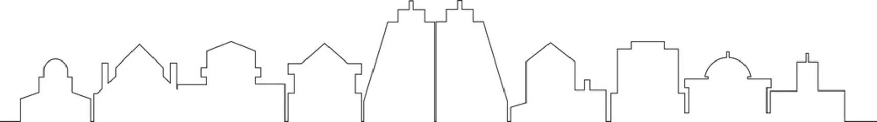 City Skyline Line Illustration
