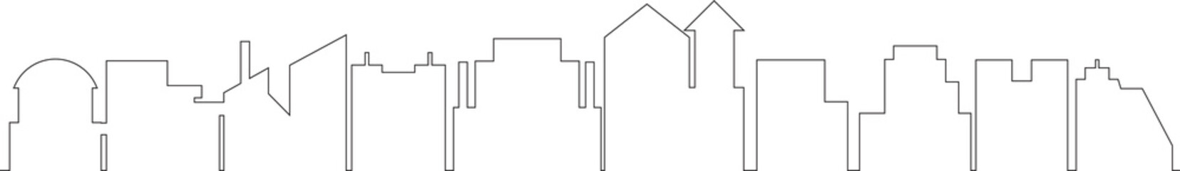 City Skyline Line Illustration
