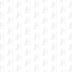 Close the door pattern seamless isolated on white background