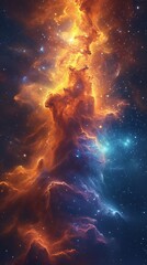 Illustration, abstract space background ,generative ai